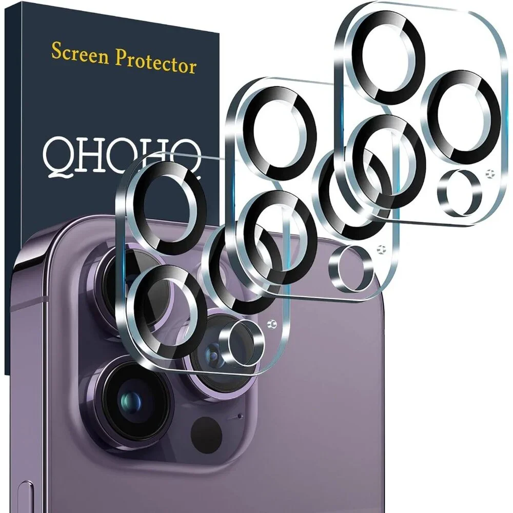 3 Pack Tempered Glass Camera Lens Protector for iPhone 14 Pro 6.1 14 Pro Max 6.7